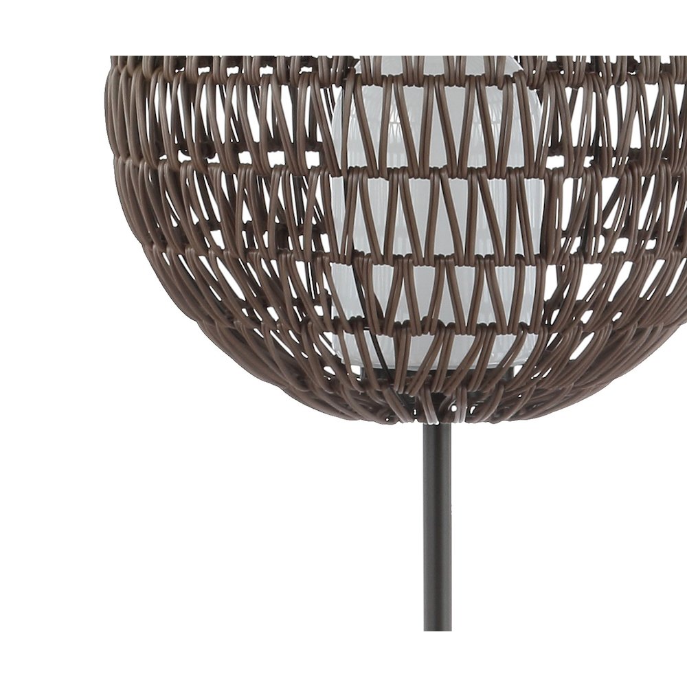 Bea Outdoor Woven Globe Led Floor Lamp