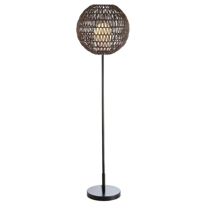 Bea Outdoor Woven Globe Led Floor Lamp