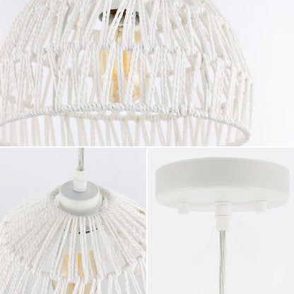 Campana 1-Light Bohemian Modern Woven Rope/Iron Led Pendant