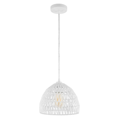 Campana 1-Light Bohemian Modern Woven Rope/Iron Led Pendant