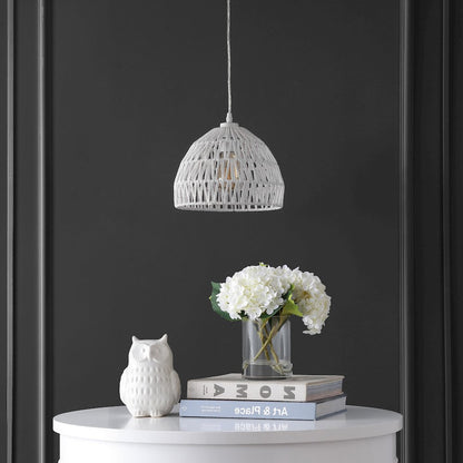Campana 1-Light Bohemian Modern Woven Rope/Iron Led Pendant