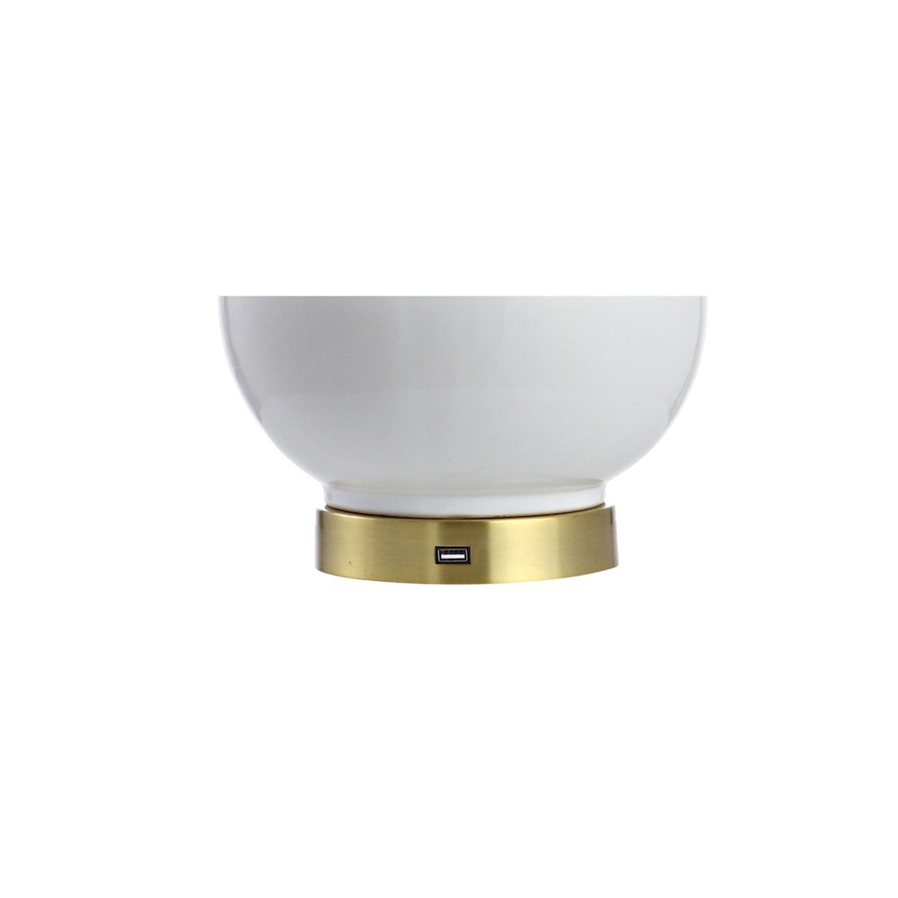 Han Ceramiciron Contemporary Usb Charging Led Table Lamp