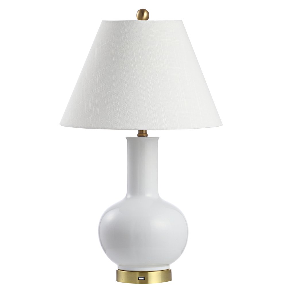 Han Ceramiciron Contemporary Usb Charging Led Table Lamp