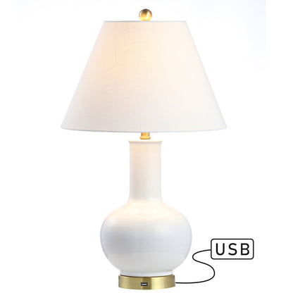 Han Ceramiciron Contemporary Usb Charging Led Table Lamp