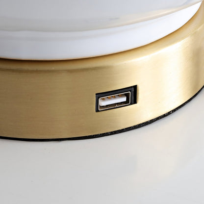 Han Ceramiciron Contemporary Usb Charging Led Table Lamp