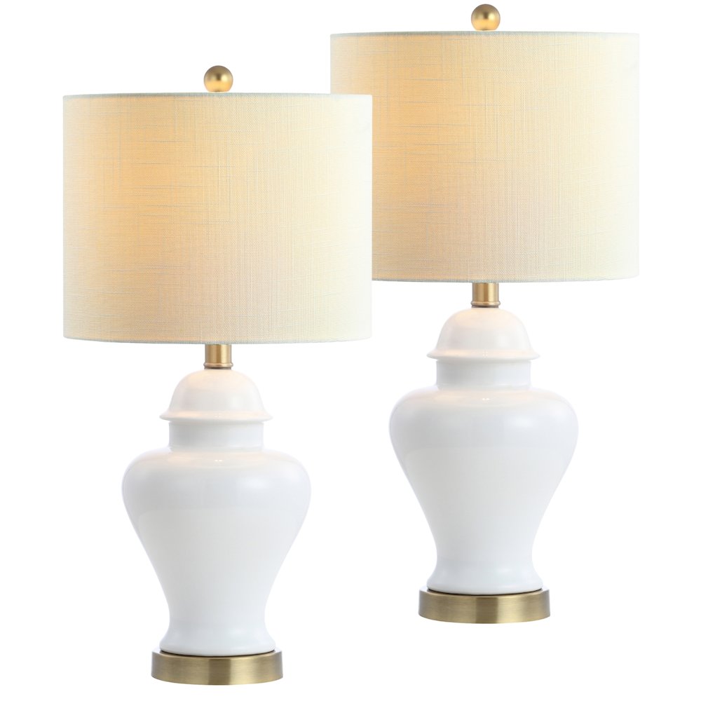 Qin Ceramiciron Classic Cottage Led Table Lamp (Set Of 2)