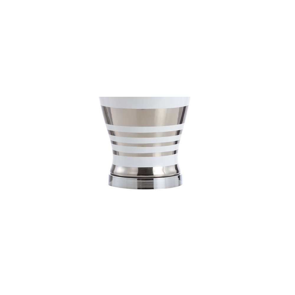 Zilar Striped Ceramiciron Classic Modern Led Table Lamp