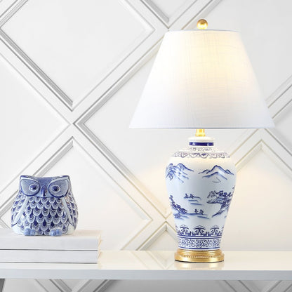 Zhou Ceramiciron Traditional Cottage Led Table Lamp