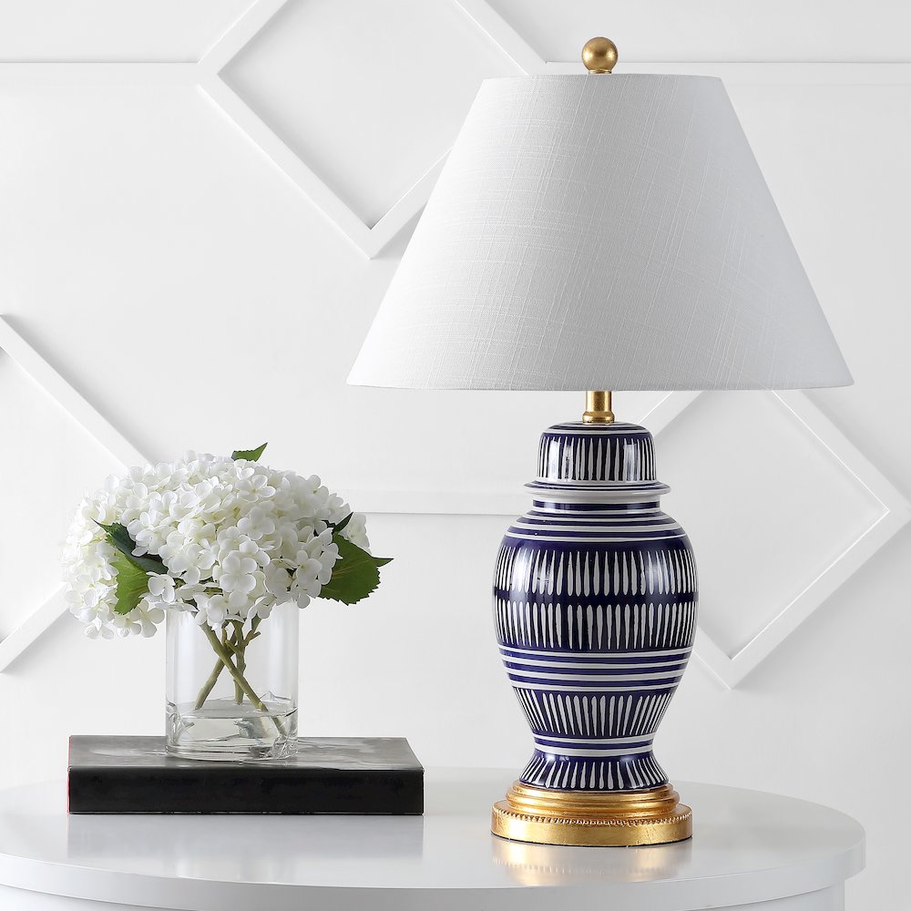 Reed Ceramiciron Modern Coastal Led Table Lamp