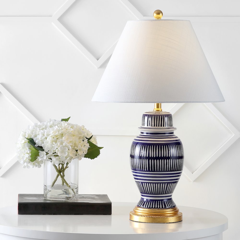 Reed Ceramiciron Modern Coastal Led Table Lamp