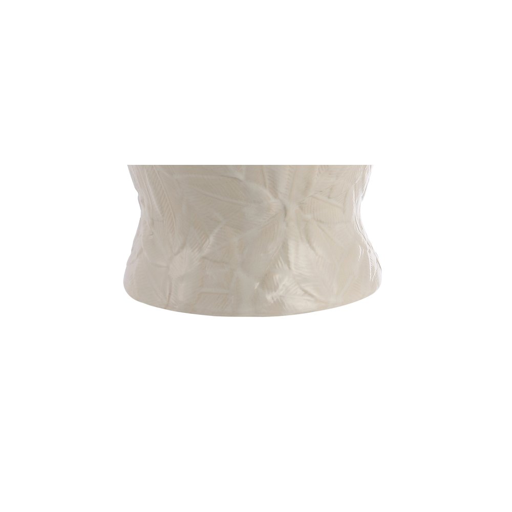 Regency Palm Leaf Ceramicmetal Bohemian Cottage Led Table Lamp