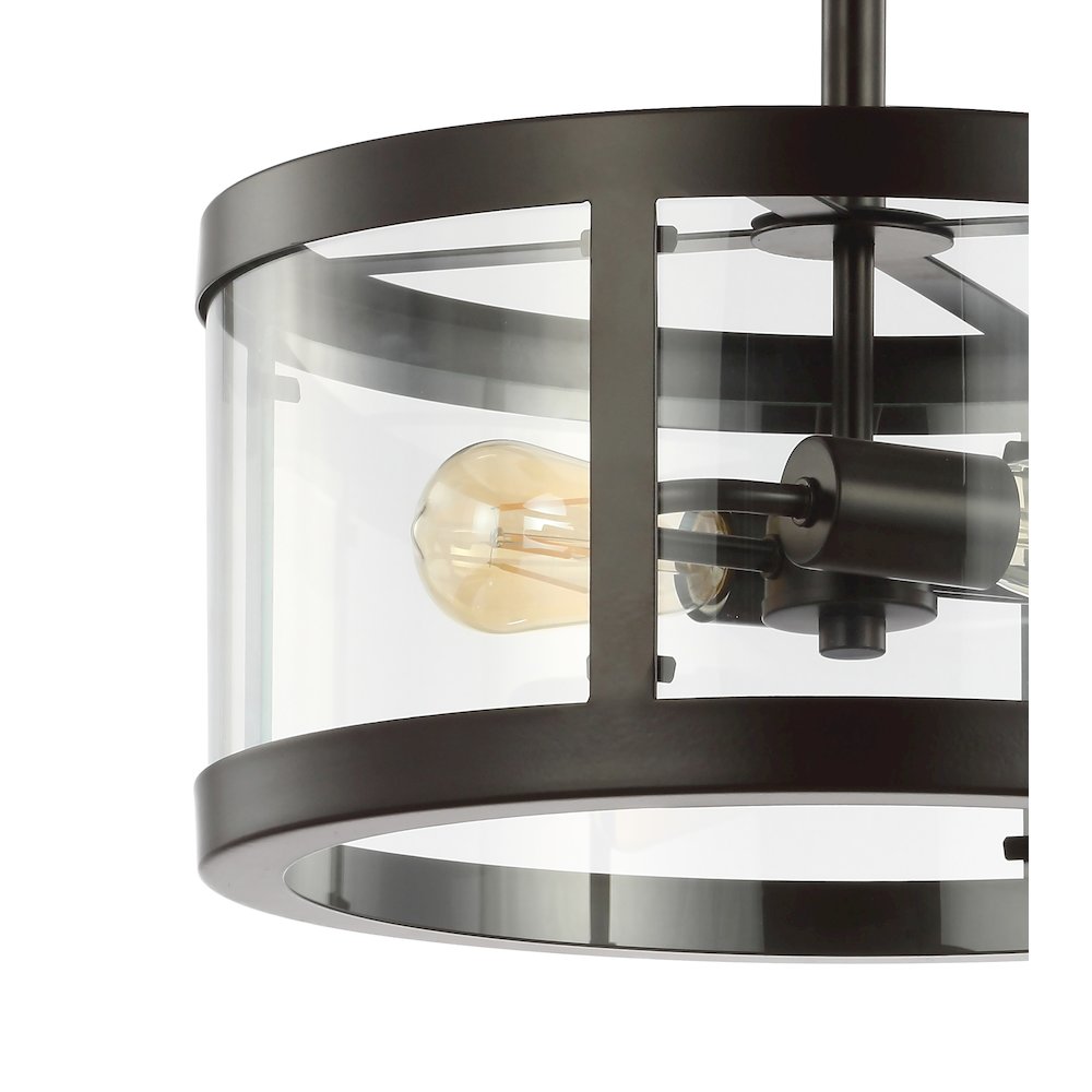 Herndon Iron/Glass Modern Led Flush Mount