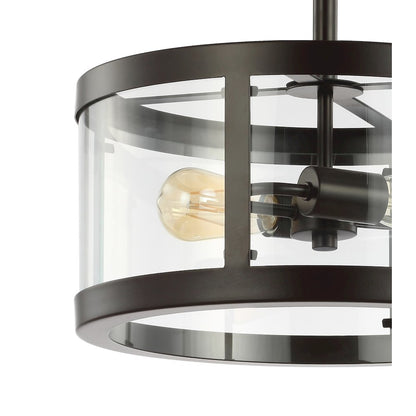 Herndon Iron/Glass Modern Led Flush Mount