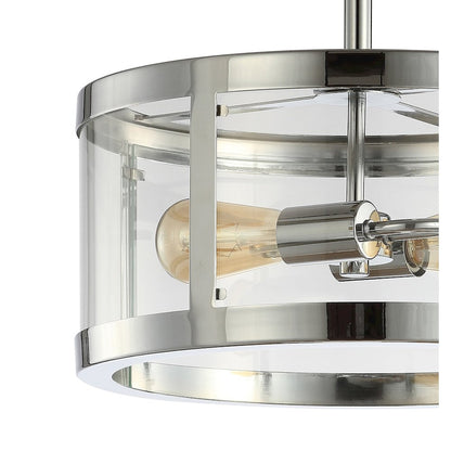Herndon Iron/Glass Modern Led Flush Mount