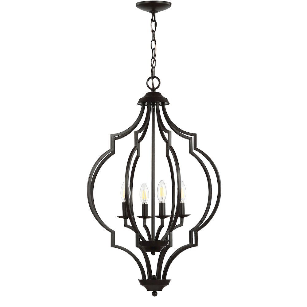 Selema Iron Adjustable Ogee Lantern Led Pendant