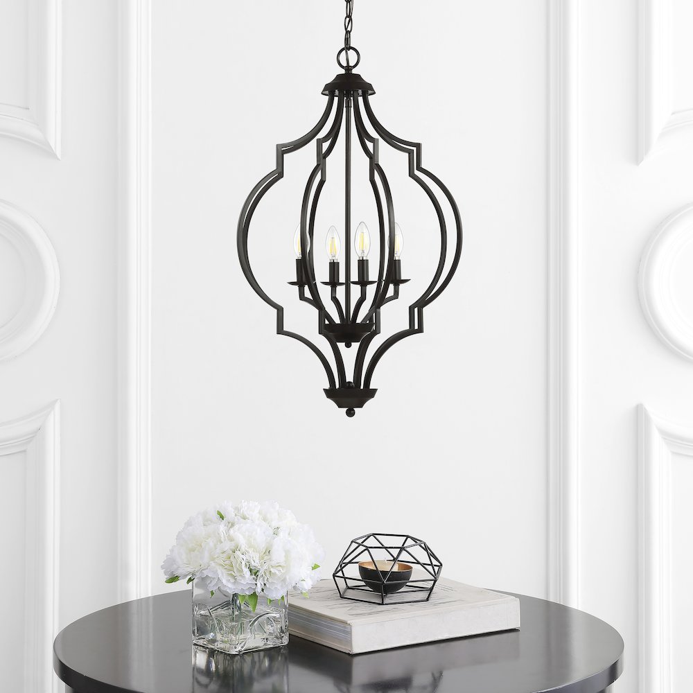 Selema Iron Adjustable Ogee Lantern Led Pendant
