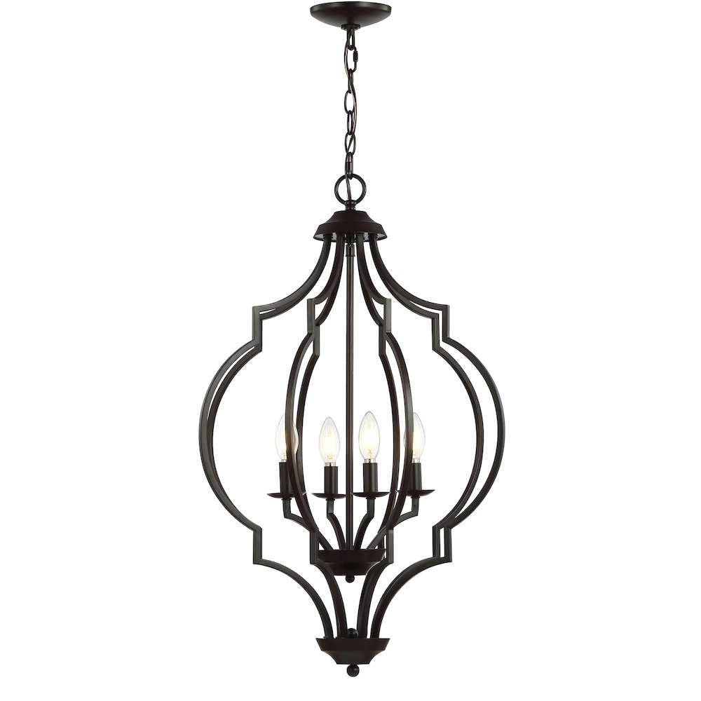 Selema Iron Adjustable Ogee Lantern Led Pendant