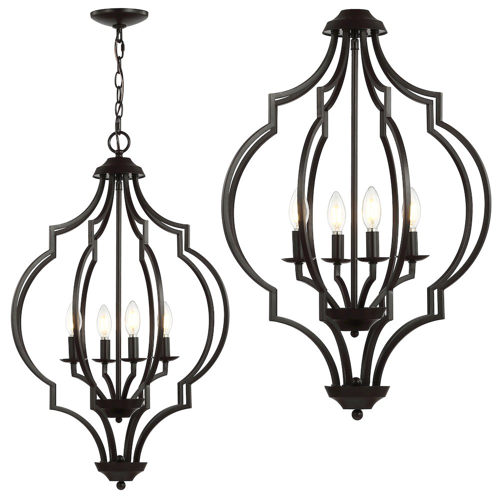 Selema Iron Adjustable Ogee Lantern Led Pendant