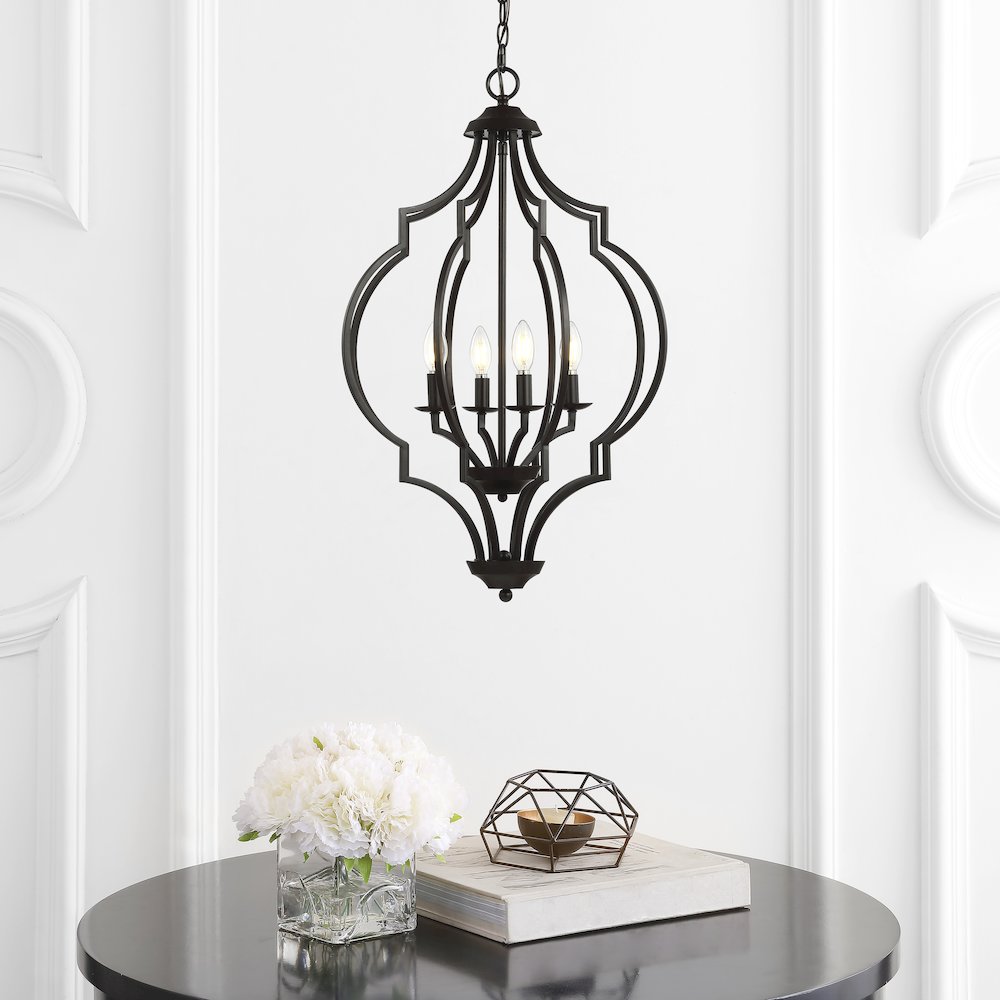 Selema Iron Adjustable Ogee Lantern Led Pendant