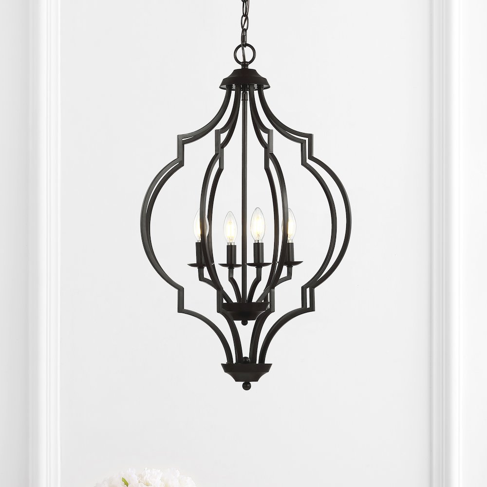 Selema Iron Adjustable Ogee Lantern Led Pendant