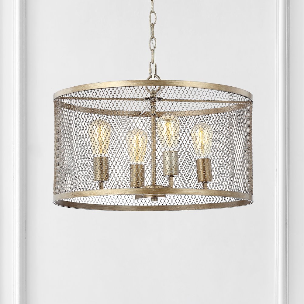 Pen Iron Adjustable Industrial Mesh Led Pendant