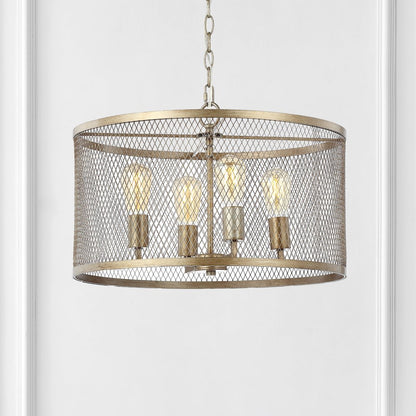 Pen Iron Adjustable Industrial Mesh Led Pendant