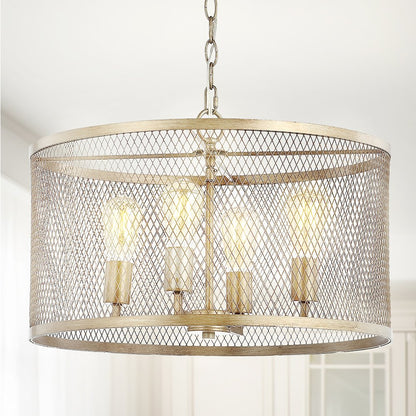 Pen Iron Adjustable Industrial Mesh Led Pendant