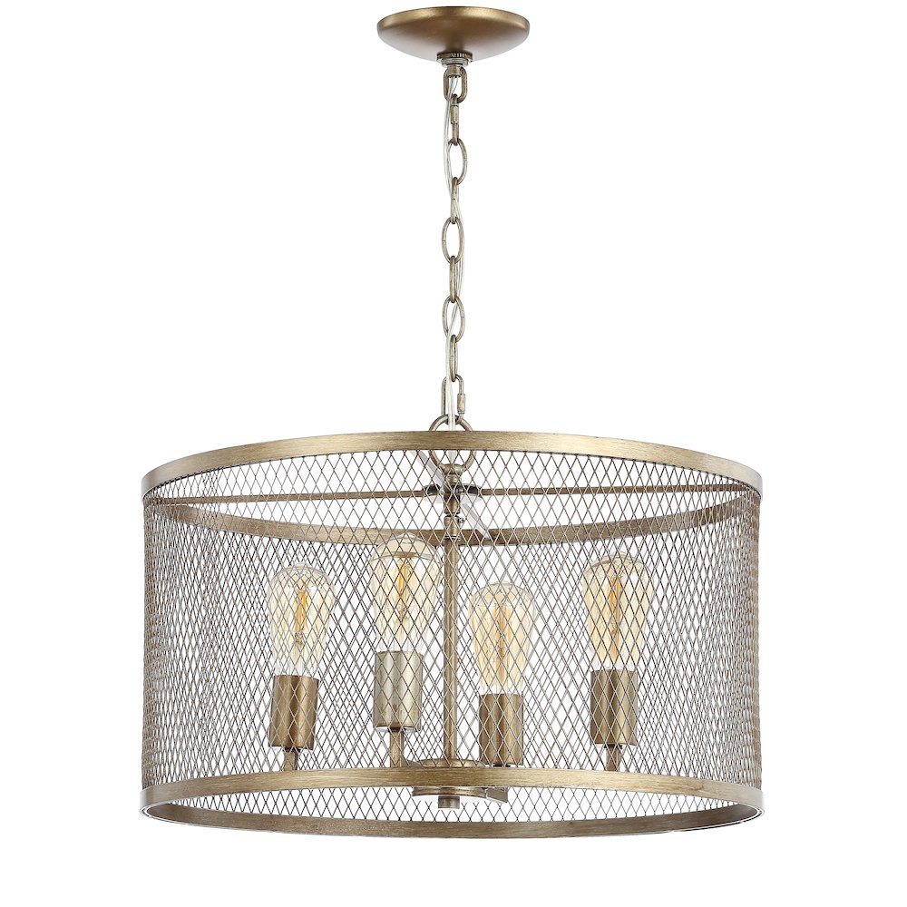 Pen Iron Adjustable Industrial Mesh Led Pendant