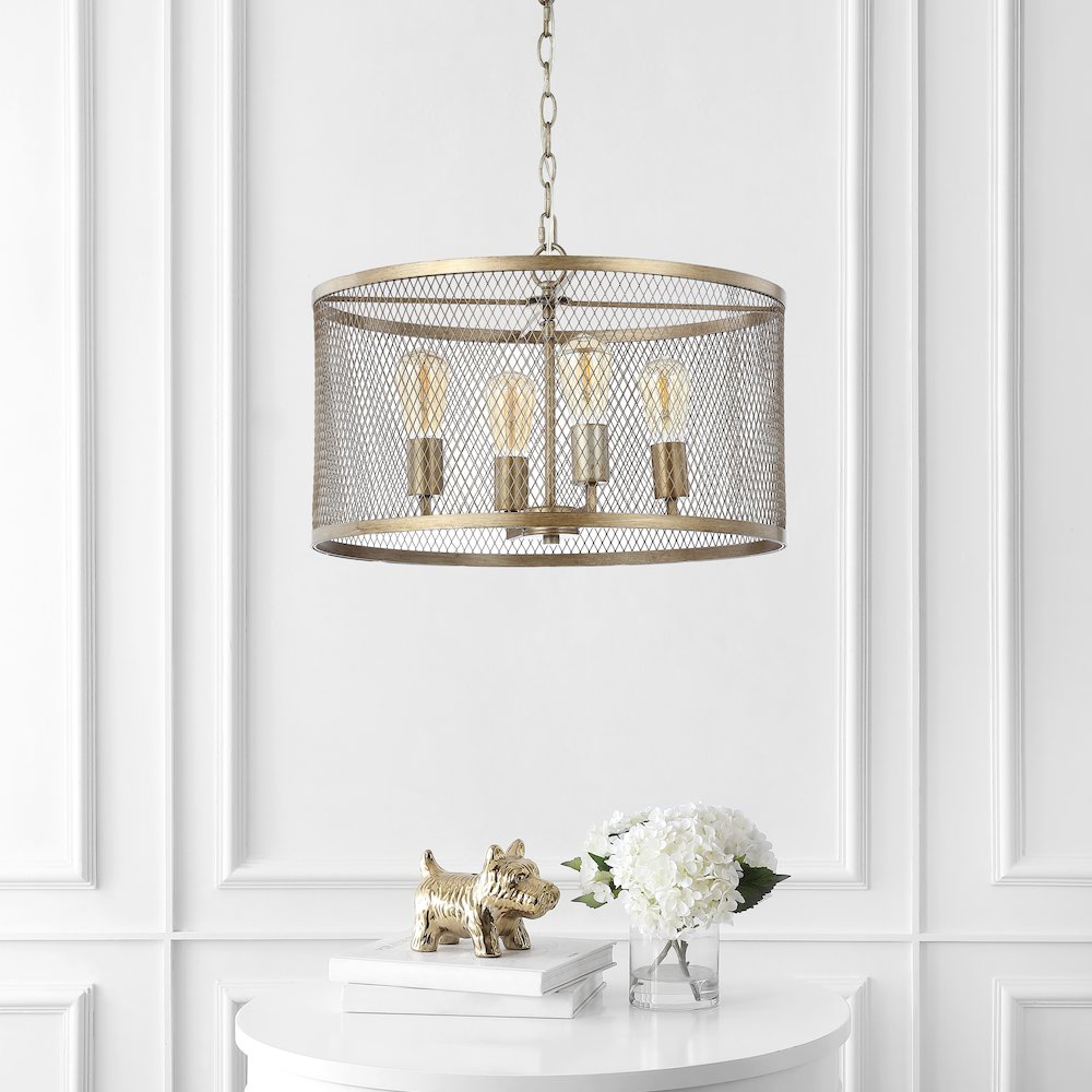 Pen Iron Adjustable Industrial Mesh Led Pendant