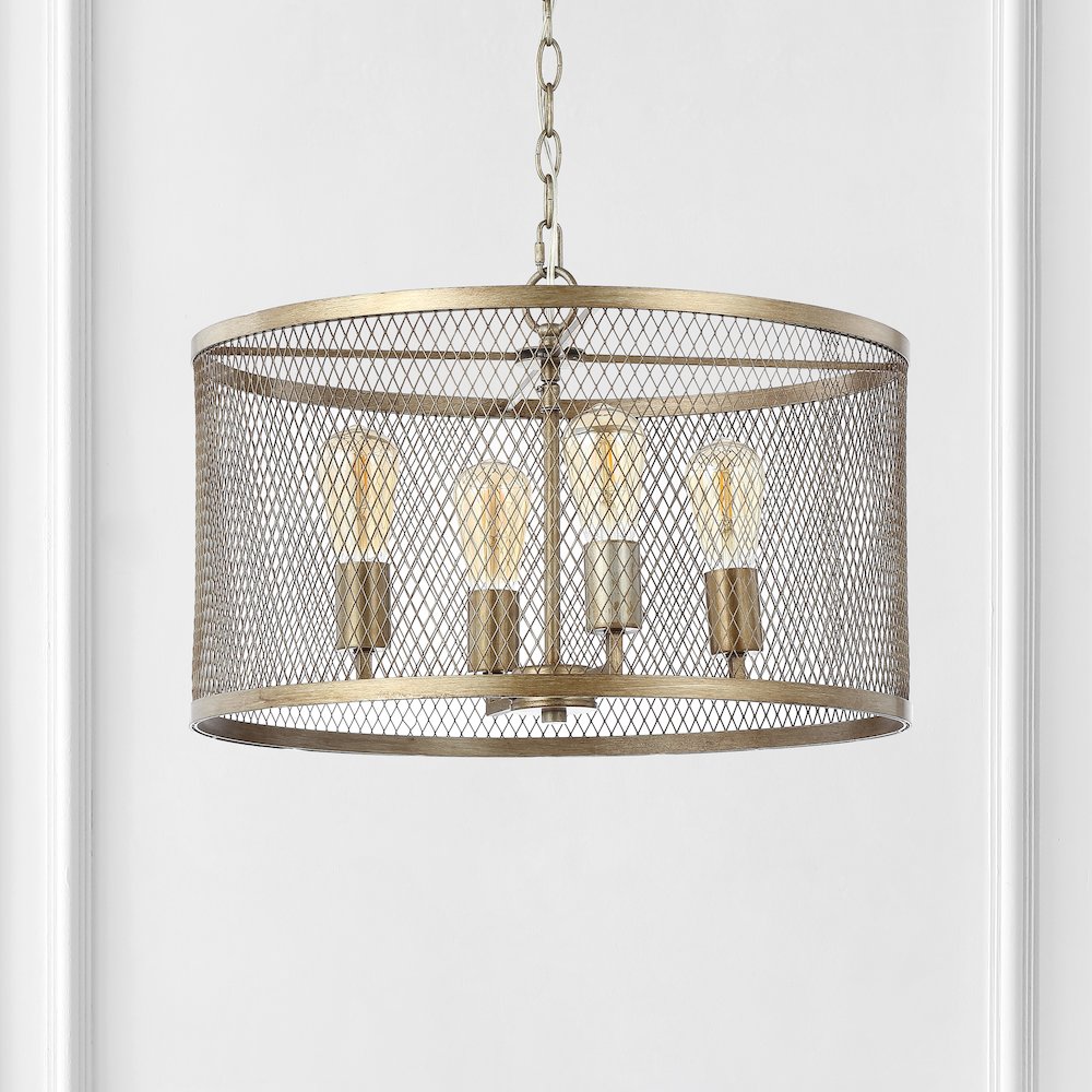 Pen Iron Adjustable Industrial Mesh Led Pendant