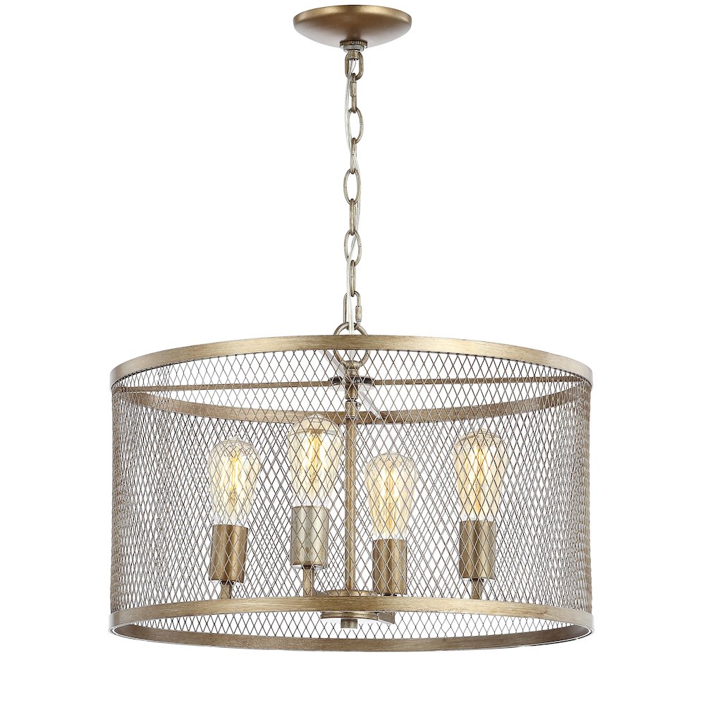 Pen Iron Adjustable Industrial Mesh Led Pendant