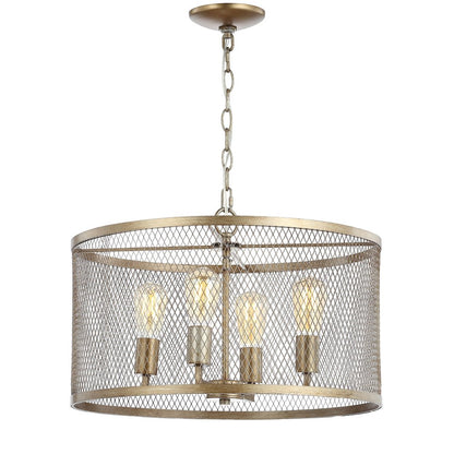 Pen Iron Adjustable Industrial Mesh Led Pendant