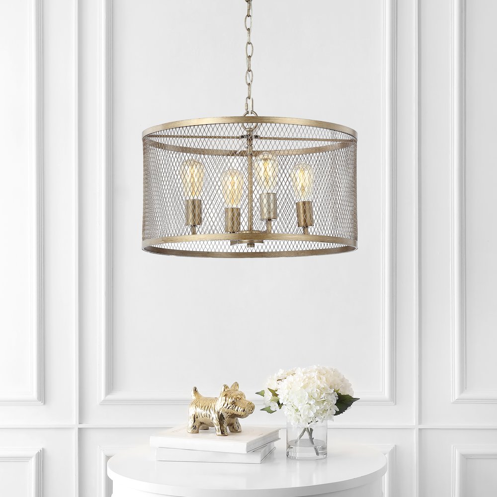 Pen Iron Adjustable Industrial Mesh Led Pendant