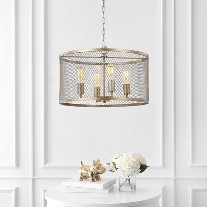 Pen Iron Adjustable Industrial Mesh Led Pendant