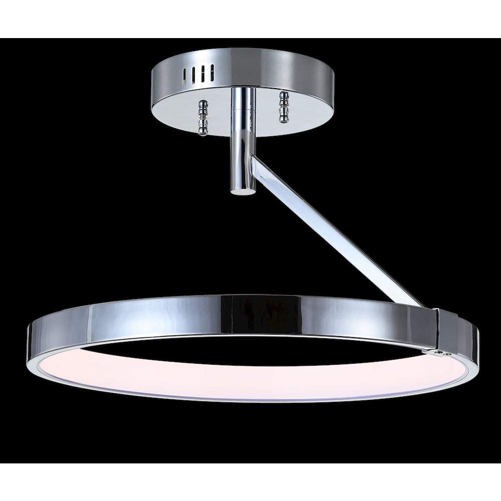 Owen Dimmable Integrated Led Metal Semi Flush Mount