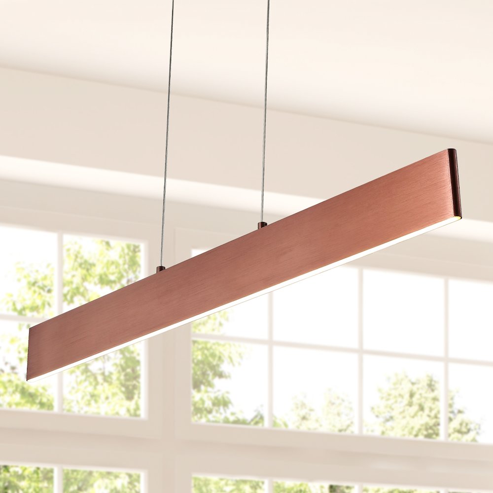 Draper Dimmable Adjustable Integrated Led Metal Linear Pendant