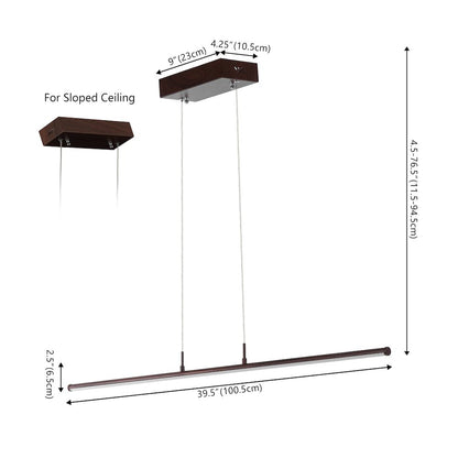 Conley Dimmable Adjustable Integrated Led Metal Linear Pendant