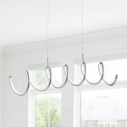 Ali Dimmable Adjustable Integrated Led Metal Linear Pendant