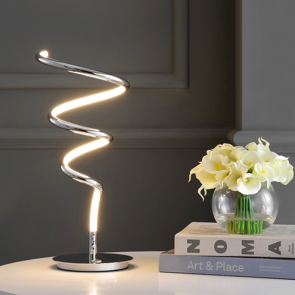 Scribble Modern Dimmable Metal Integrated Led Table Lamp