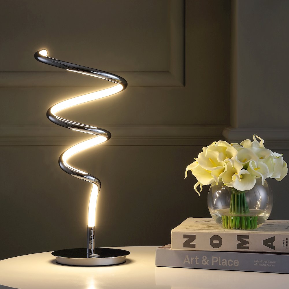 Scribble Modern Dimmable Metal Integrated Led Table Lamp