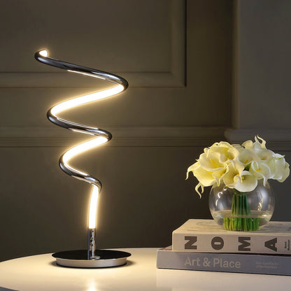 Scribble Modern Dimmable Metal Integrated Led Table Lamp