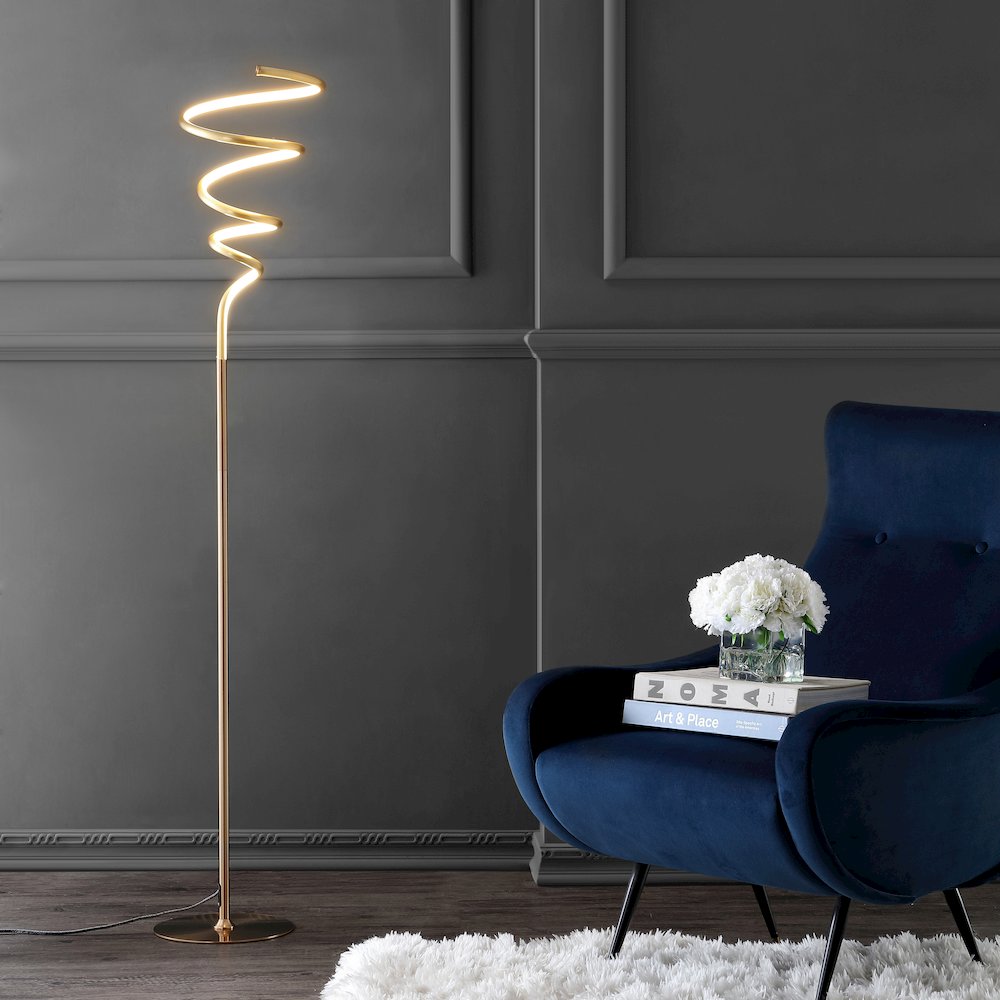 Scribble Modern Dimmable Metal Integrated Led Floor Lamp