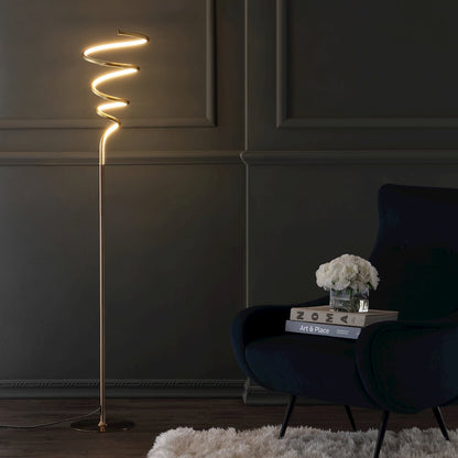 Scribble Modern Dimmable Metal Integrated Led Floor Lamp