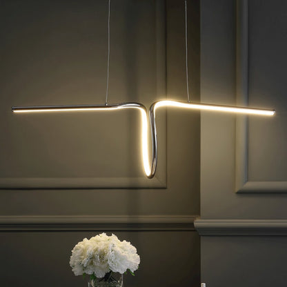 Ali Dimmable Adjustable Integrated Led Metal Linear Pendant