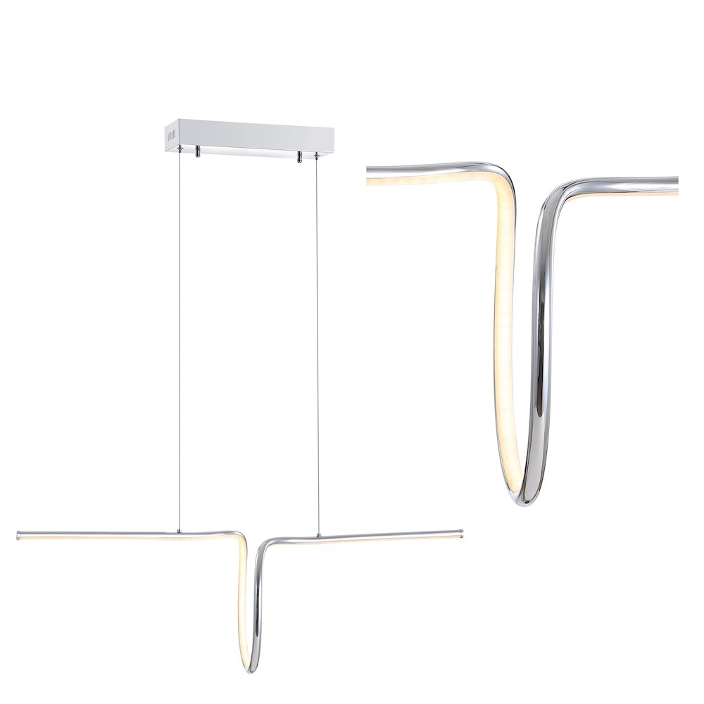 Ali Dimmable Adjustable Integrated Led Metal Linear Pendant