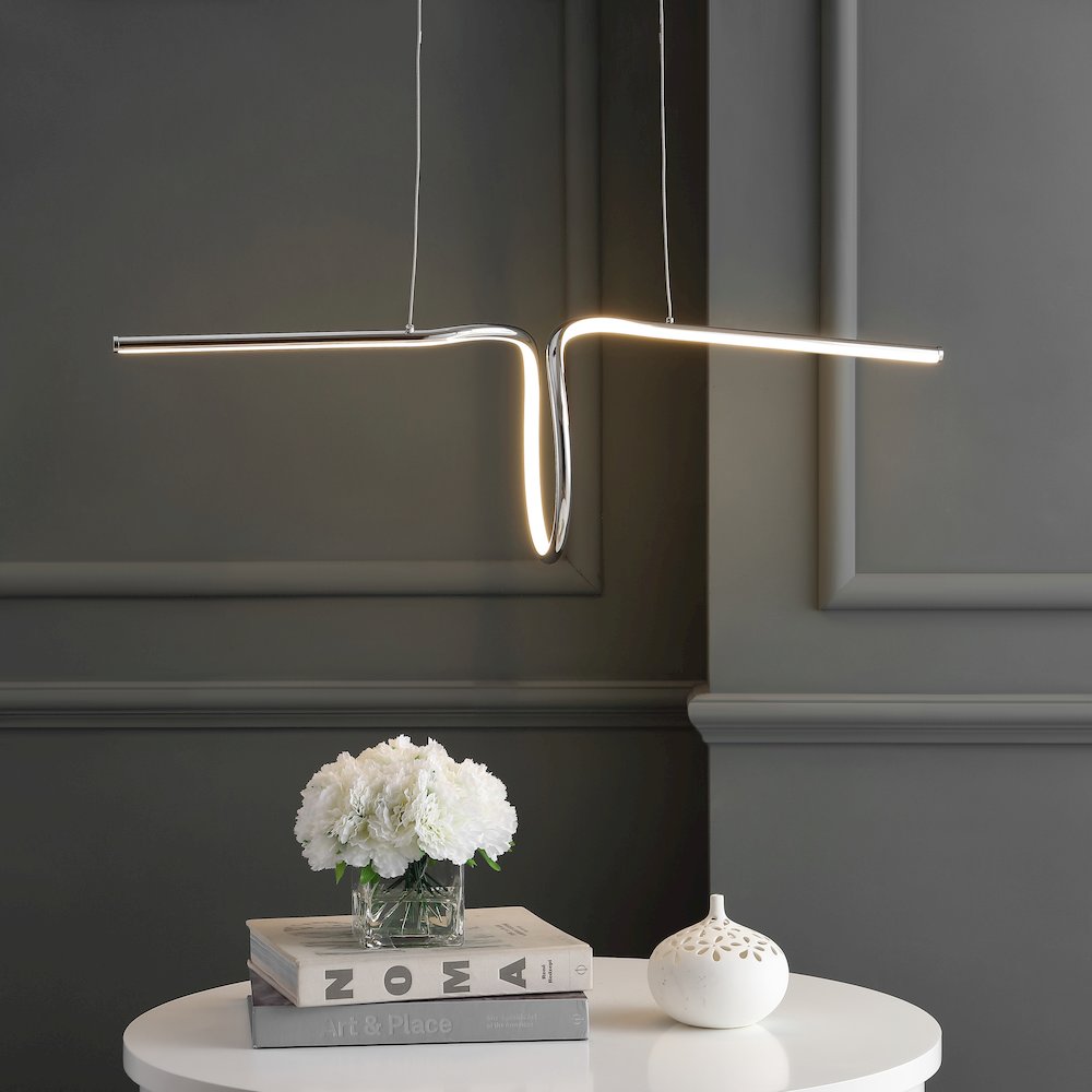Ali Dimmable Adjustable Integrated Led Metal Linear Pendant