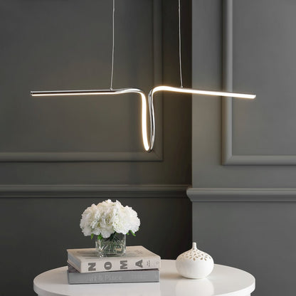 Ali Dimmable Adjustable Integrated Led Metal Linear Pendant