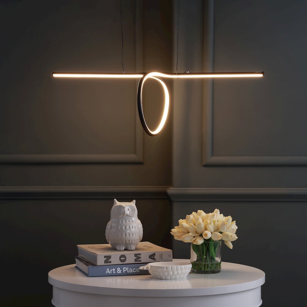 Ali Dimmable Adjustable Integrated Led Metal Linear Pendant