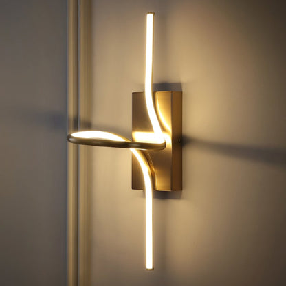 Sketch Minimalist Metal Integrated Led Vanity Light Sconce