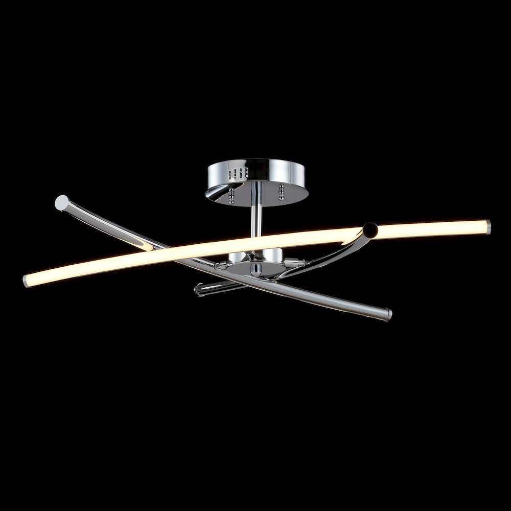 Crucis Modern Metal Integrated Led Semi Flush Mount